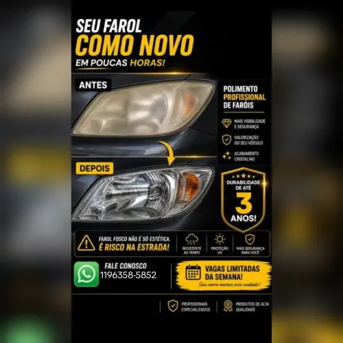 Polimento de faróis