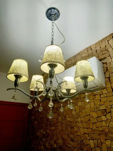 Lustre luminária pendente com cachepot - Diâmetro 55 cm