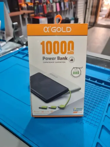 Carregador portátil (Power Bank) A'Gold cap. 10000 mAh