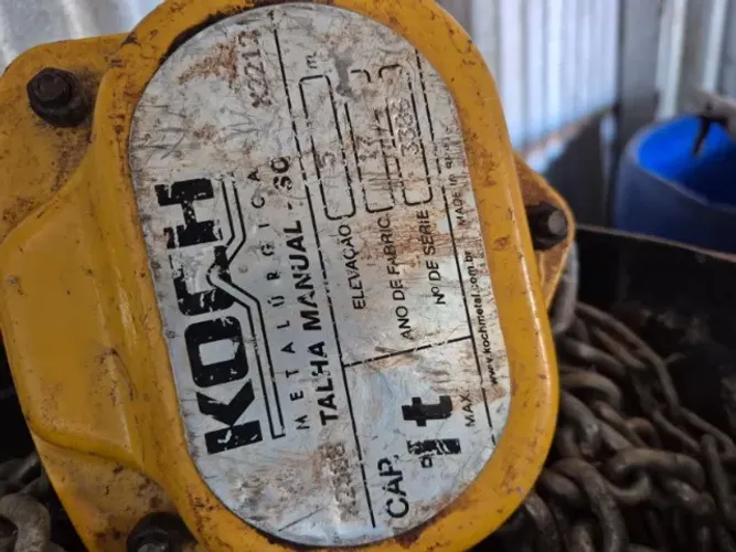 Talha Koch Manual Sc 1 Ton 5 Metros Elevação
