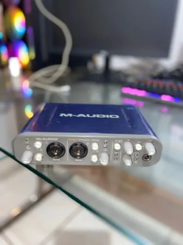 Interface de Áudio M-Audio Fast Track Pro USB - Funcionando 100%