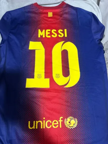 Camisa Barcelona 2012-2013 Manga longa - Messi 10 - Patch FIFA mundial 2011