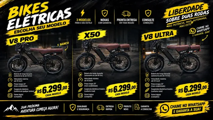 Bike elétrica vários modelos