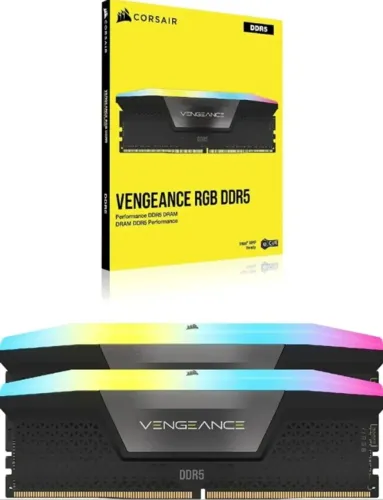Kit Memória Corsair Vengeance RGB DDR5 32GB (2x16GB) 6000MT/s CL36 - Intel XMP 3.0