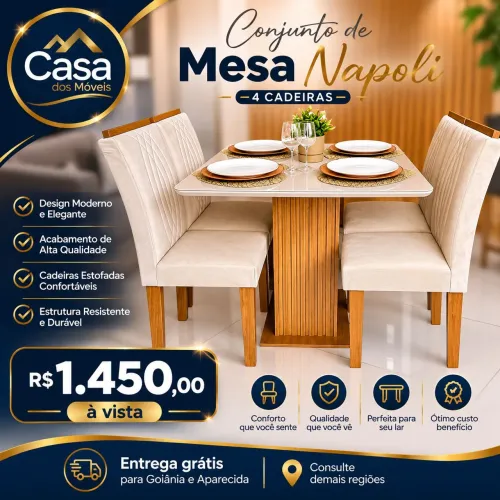 Mesa de jantar 90x90 