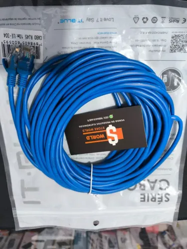 Cabo de Rede Cat5 10 Metros - Pronta entrega. Loja Store world