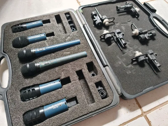 KIT MICROFONE PARA BATERIA ÁUDIO TECHNICA MBDK6