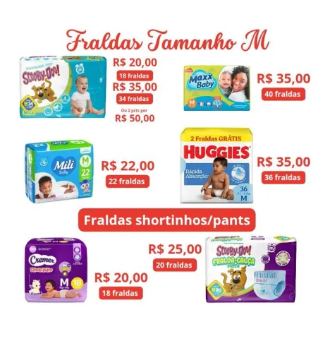 Fralda descartáveis M