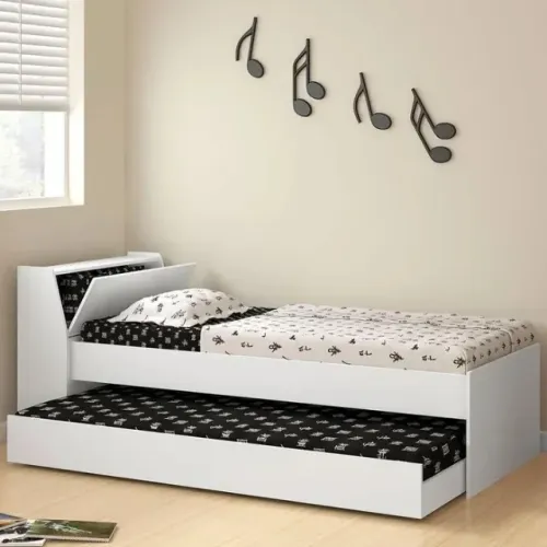 Cama com bau, cama solteiro, cama auxiliar