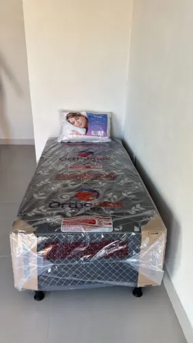 Cama box solteiro + travesseiro de brinde