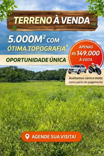 Cotas de 5.000 m2 em Jacareí com topografia plano