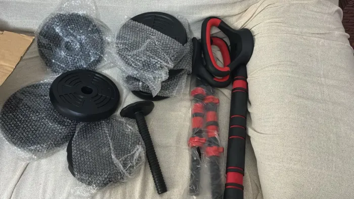 Kit Halteres 6 Em 1 Peso Musculação Ajustável Até 15kg Ahead Sports Novo