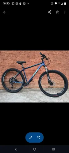 Bicicleta Rava estom 12 velocidade cor azul camaleão freios hidráulico