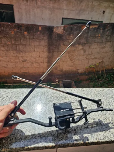 Suporte barra Nmax 160 celular c/2 antenas sacolas (Serve em todoas NMAX, menos 2025)