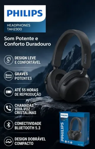 Headphone wireless Philco - novo