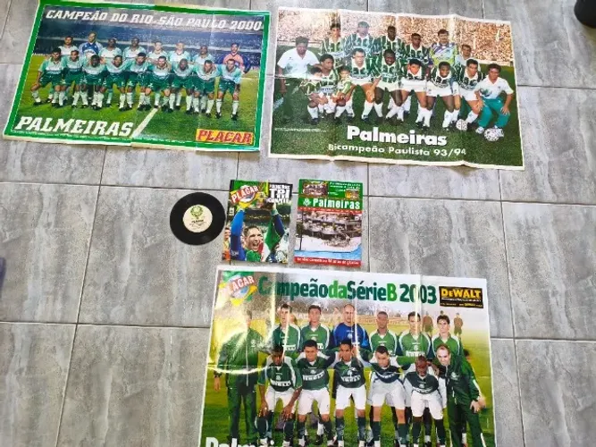 Lote do Palmeiras Itens Antigos, de colecionador Poster, Vinil , Revistas c/ 6 itens