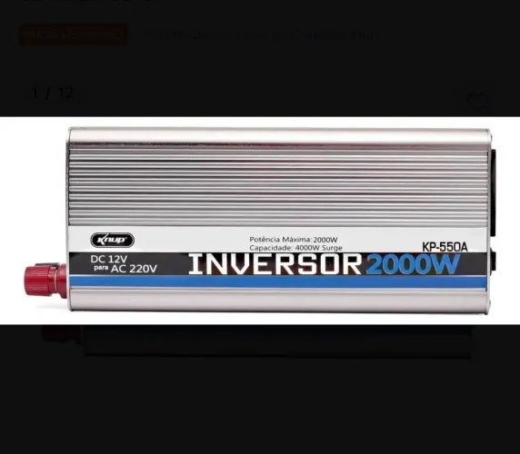 Inversor de Energia 2000W 12V para 110V/220V Automotivo ?