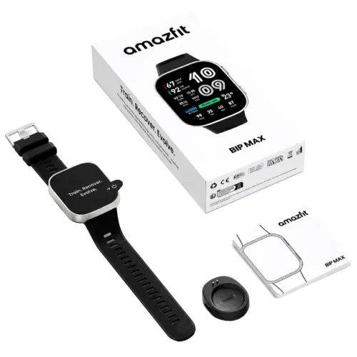 Amazfit Bip Max Cinza e Prata | Smartwatch com Visual Elegante para Sua Rotina