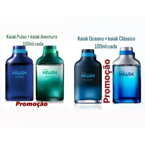 Kaiak kit com dois desodorante colônia Masculino Natura 100 ml cada Original e lacrado
