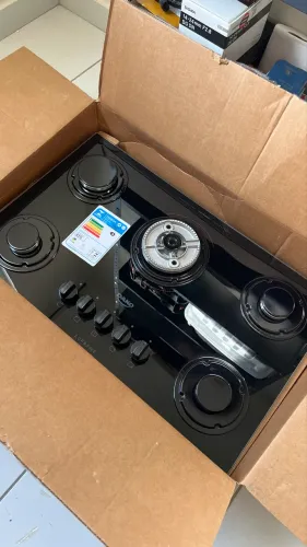 Cooktop 5 Bocas Dako Supreme Com Tripla Chama Preto Bivolt Preto