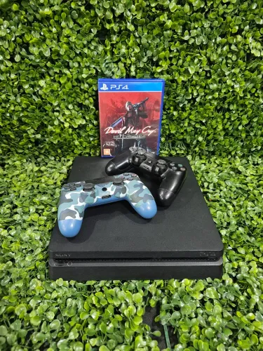 PlayStation 4 Slim 750GB + 2 Controles + de 15 Jogos top demais !