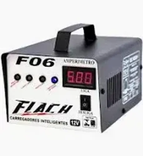CARREGADOR INTELIGENTE 6A 12V COM AUXILIO A BATERIA  FLACH F06-SD