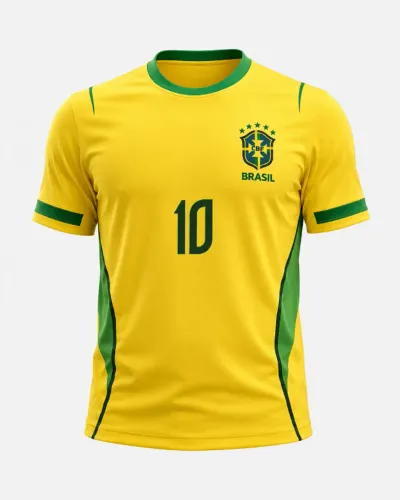 Camisa do Brasil dry fit Verde e amarelo