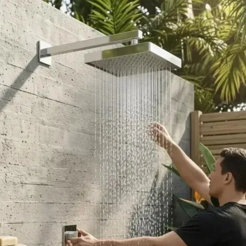 Ducha Inox quadrada Luxo 30x30