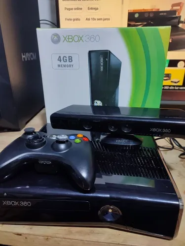 Xbox 360 s desbloqueado/destravado controle e Kinect