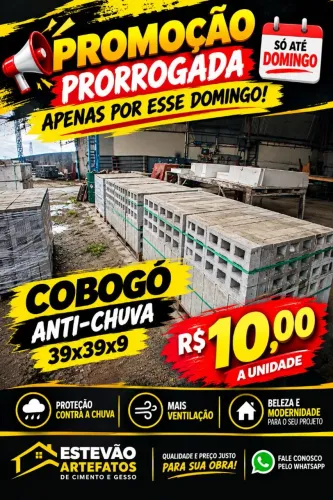 Cobogó Antichuva PROMOÇÃO DA SEMANA.