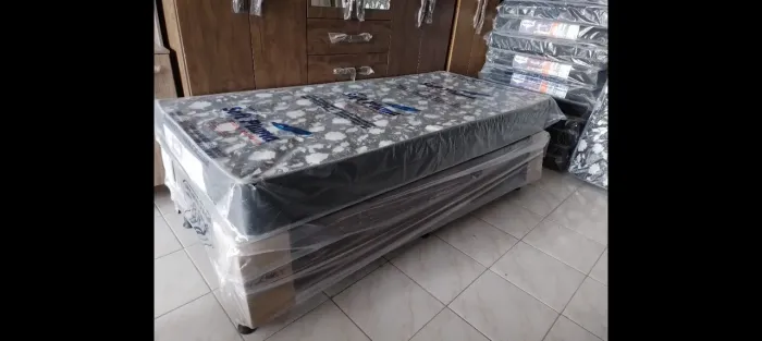 CAMA BOX SOLTEIRO ESPUMA