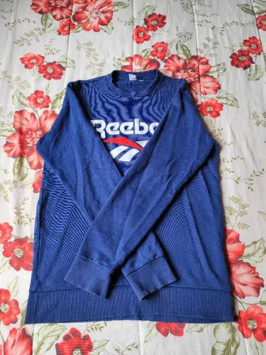 Moletom Reebok Classics Azul-Marinho (Gola Careca) - Tamanho M