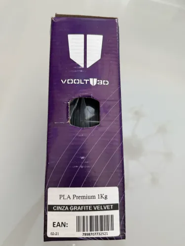 Filamento Pla Cinza Grafite Velvet Premium 1kg Voolt3d