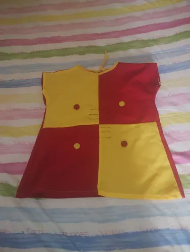 Fantasia Infantil Emília Sítio Do Picapau Amarelo Vestido Tam 4 A 6 Anos