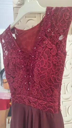 VESTIDO DE FESTA MARSALA