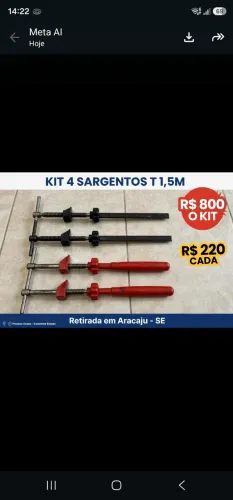 Kit 4 sargentos