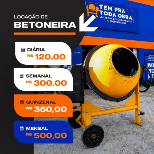 Aluguel de Betoneira 400L