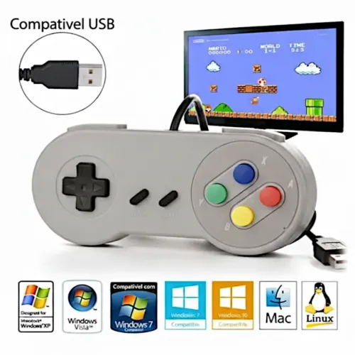 Controle Super Nintendo PC USB