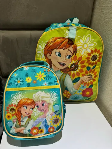 Mochila de costas 2 em 1 e lancheira Frozen Disney Store original
