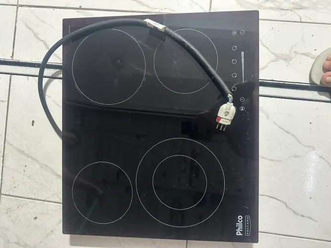 Fogão Cooktop Elétrico Philco Volcano 4 Bocas Pct44vc 220v Preto 220v