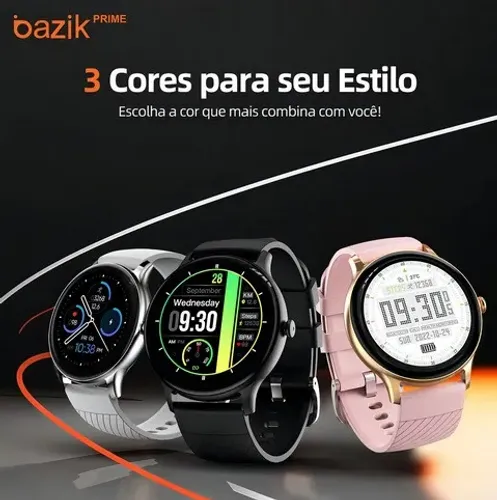 Relógio Smartwatch Minimalista Bazik Prime S36 Ultra Max IP68 feminino
