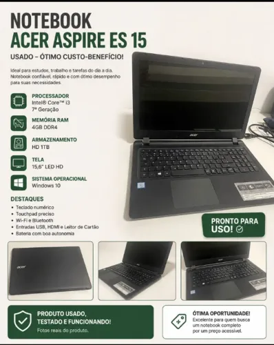 Vendo notebook Acer Aspire ES 15