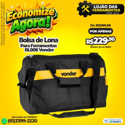 Bolsa de Lona Para Ferramentas BL008 Vonder
