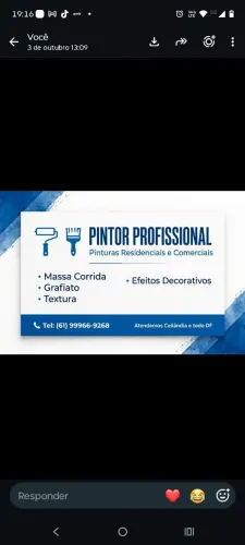 Profissional na da pintura em geral atendemos em todo o DF