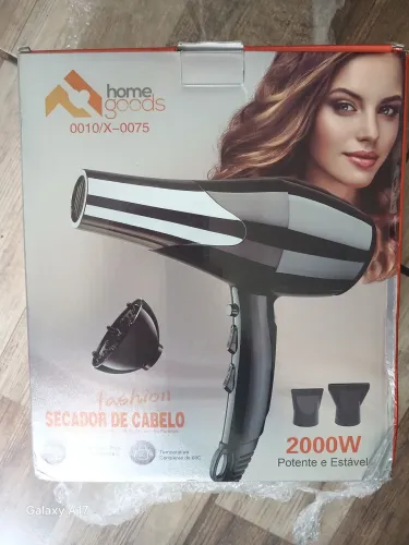 Secador de Cabelo Home Goods 2000W (Modelo X-0075) - Potente e Estável - Na Caixa
