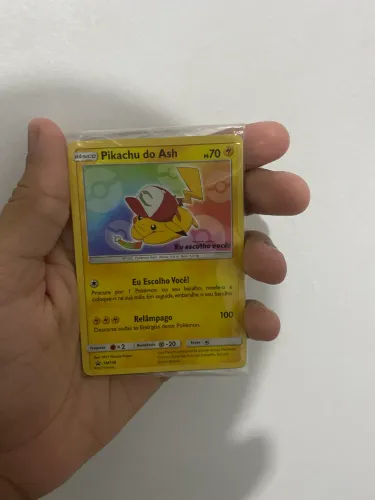 Carta de Pokémon pikachu do ash lacrada 