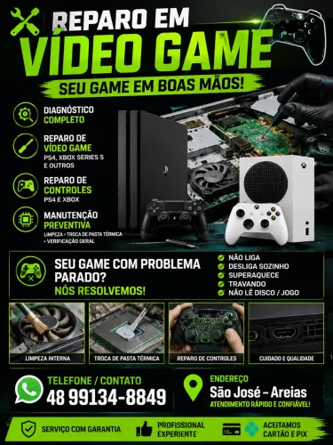 Limpeza preventiva e manutenção de games