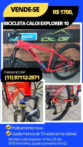 Bicicleta Caloi explorer 10 aro 29 super nova