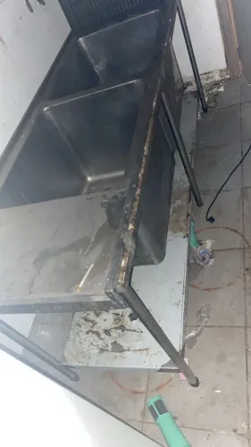 Pia para cozinha Industrial 2 cubas