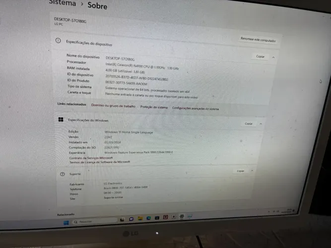 Computador all in one